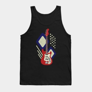 Rebel Rebel Guitar Pattern Tank Top